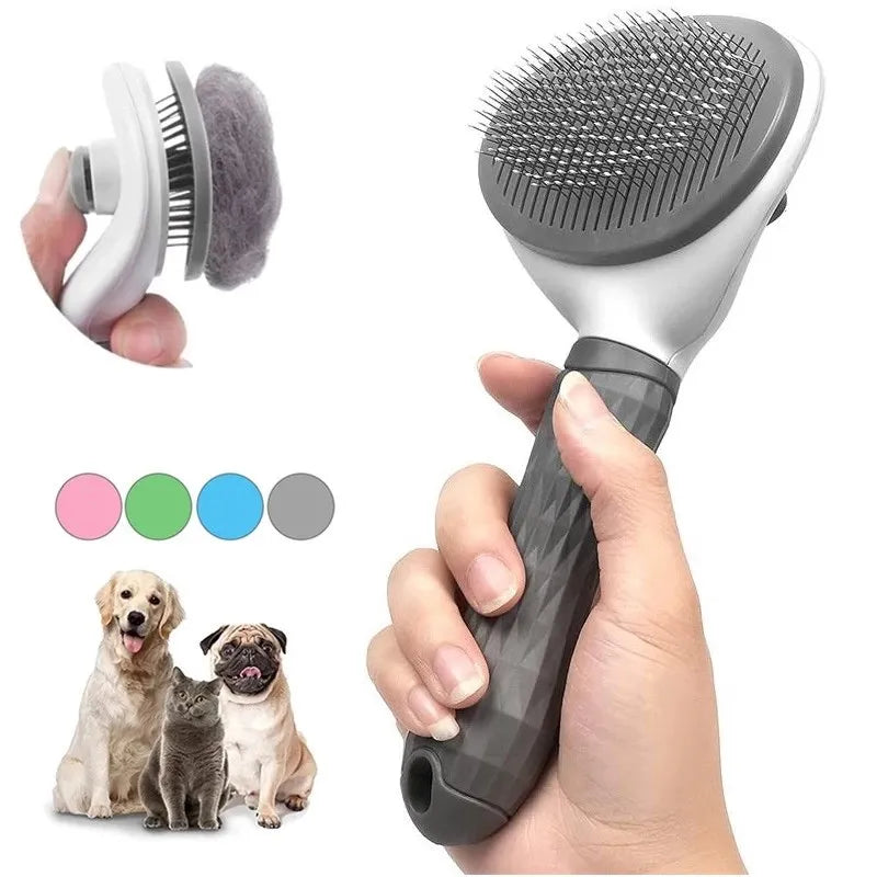 Cepillo Autolimpiable para Perros y Gatos