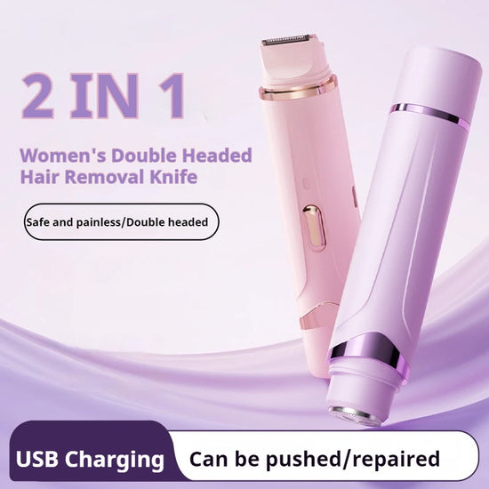Maquinilla de afeitar eléctrica 2 en 1 para mujer (Recargable)