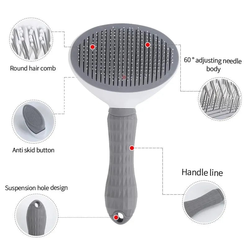 Cepillo Autolimpiable para Perros y Gatos